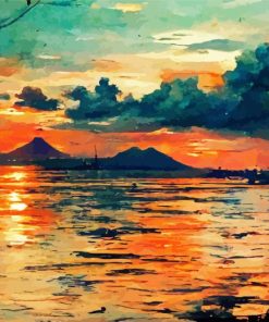 Abstract Sunset Manila Bay Diamond Painting