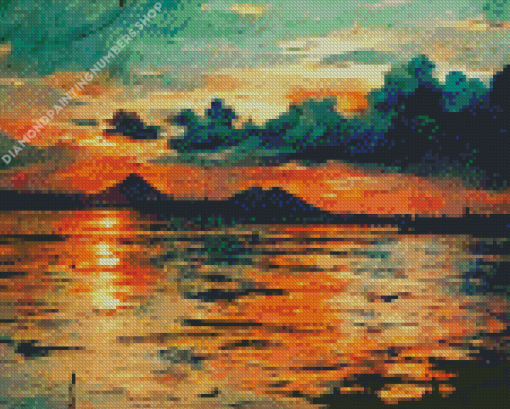 Abstract Sunset Manila Bay Diamond Painting