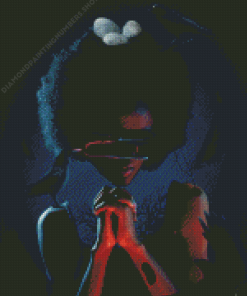 Afro Girl And Crows Diamond Painting