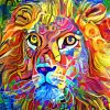 Artistic And Colorful Lion Portrait Diamond Painting