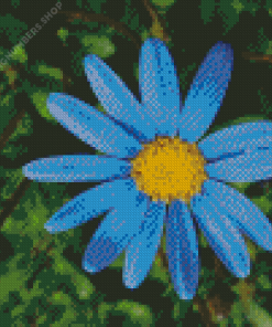 Beautiful Blue Daisy Diamond Painting