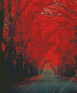 Beautiful Red Forest Diamond Painting