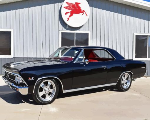 Black 1966 Chevrolet Chevelle Diamond Painting