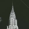 Black And White Chrysler Building Diamond Painting