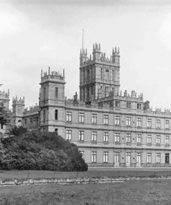 Black And White Highclere Castle Diamond Painting