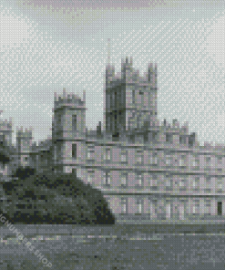 Black And White Highclere Castle Diamond Painting