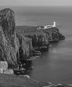 Black And White Neist Point Diamond Painting