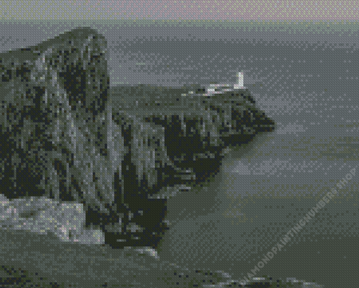 Black And White Neist Point Diamond Painting