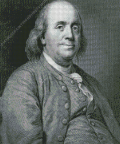 Black And White Benjamin Franklin Diamond Painting