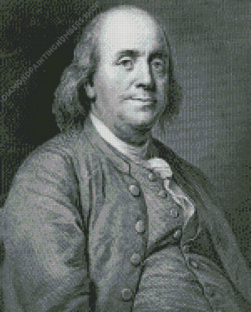 Black And White Benjamin Franklin Diamond Painting