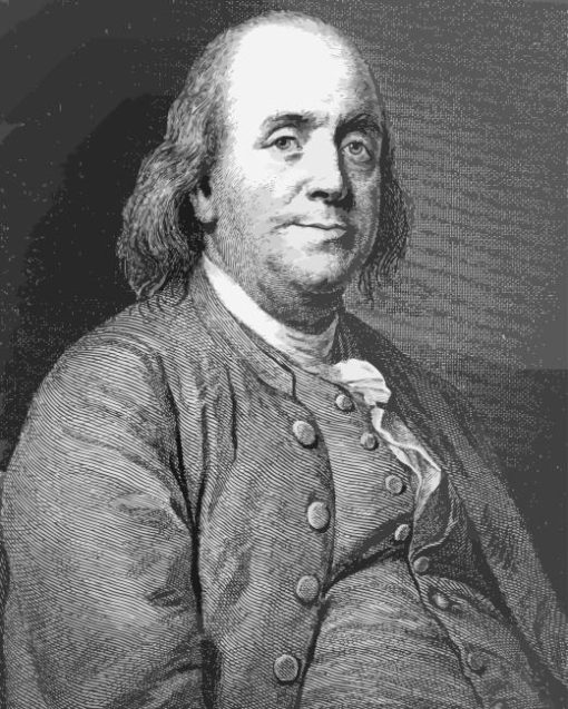 Black And White Benjamin Franklin Diamond Painting