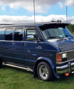 Blue Dodge Van Diamond Painting