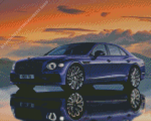 Blue Flying Spur Diamond Painting