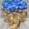 Blue Hydrangeas In Jars Diamond Painting