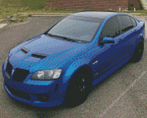 Blue Pontiac G8 Car Diamond Painting