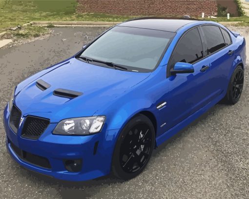 Blue Pontiac G8 Car Diamond Painting