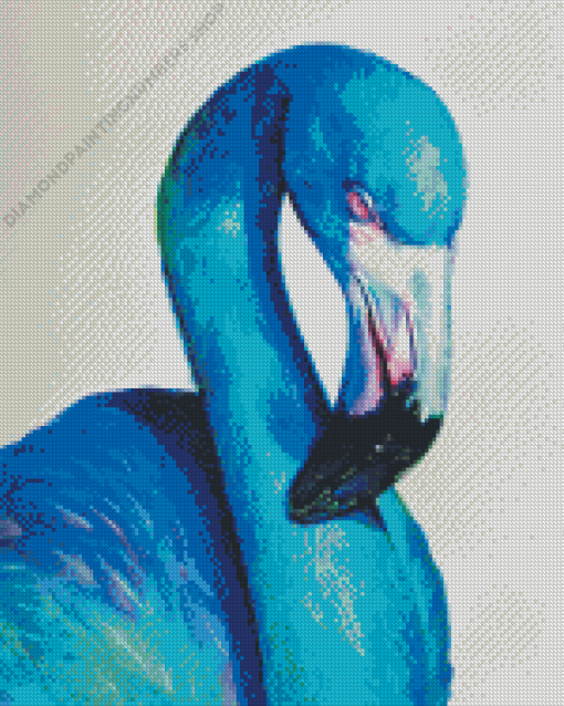 Blue Flamingo Bird Diamond Painting