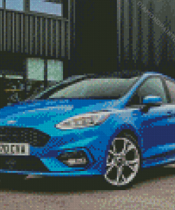 Blue Ford Fiesta Diamond Painting