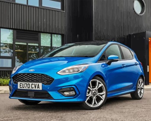 Blue Ford Fiesta Diamond Painting