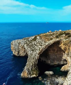 Blue Grotto In Capri Island Diamond Painting