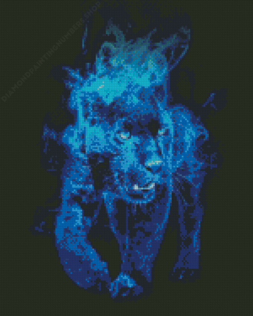 Blue Panther Animal Diamond Painting