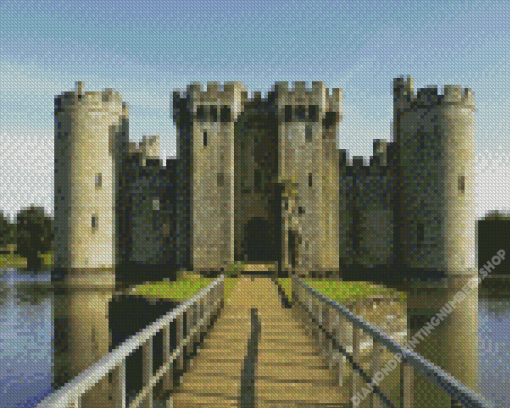 Bridge Ove The Bodiam Castle East Sussex Diamond Painting