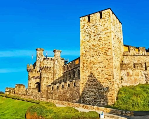 Castle Of Ponferrada Spain Diamond Painting