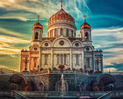 Cathedral Of Christ The Savior In Russia Diamond Painting