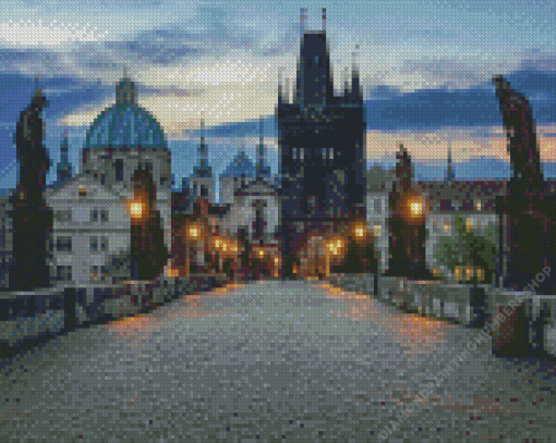 Charles Bridge Old Town Tower Prague Diamond Painting