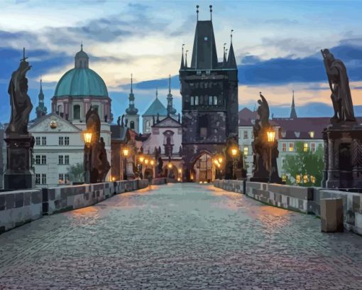 Charles Bridge Old Town Tower Prague Diamond Painting