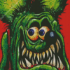 Close Up Rat Fink Diamond Painting