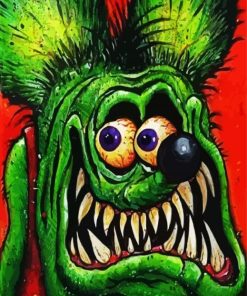 Close Up Rat Fink Diamond Painting