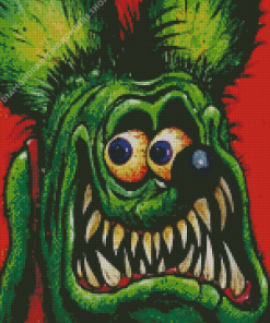 Close Up Rat Fink Diamond Painting