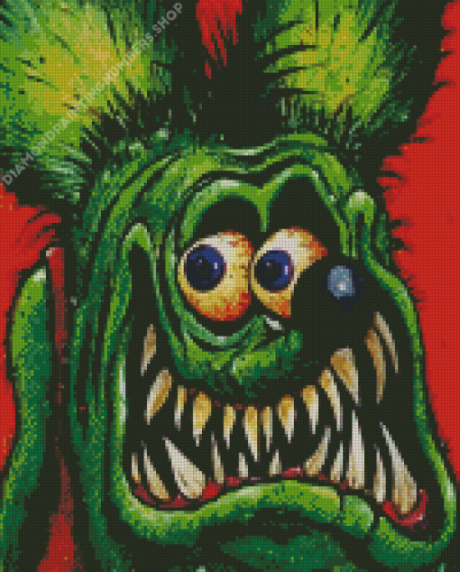 Close Up Rat Fink Diamond Painting