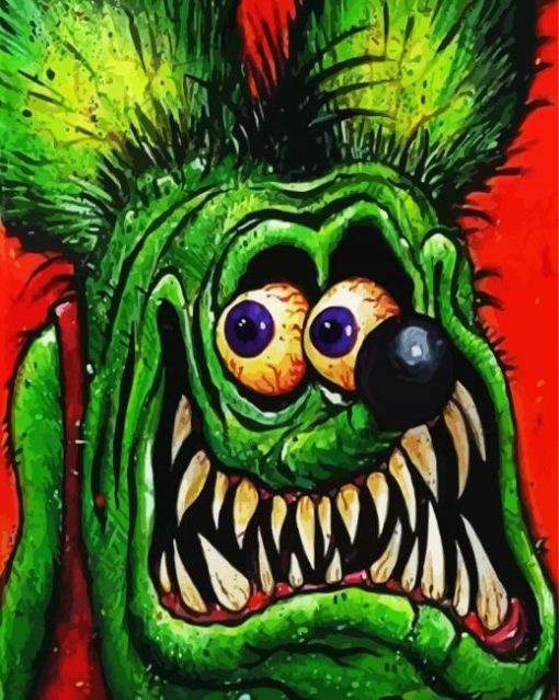 Close Up Rat Fink Diamond Painting