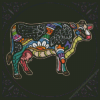 Colorful Cow Mandala Arts Diamond Painting