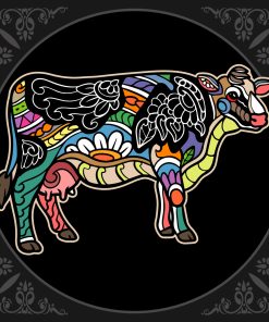 Colorful Cow Mandala Arts Diamond Painting