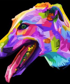 Colorful Greyhound Pop Art Diamond Painting