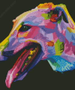 Colorful Greyhound Pop Art Diamond Painting