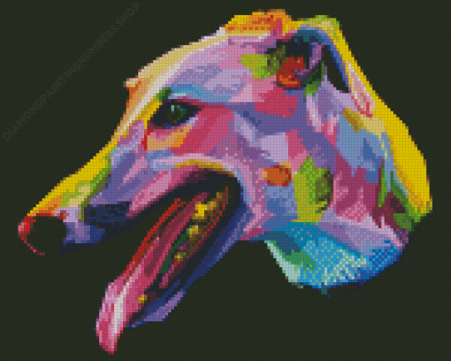 Colorful Greyhound Pop Art Diamond Painting