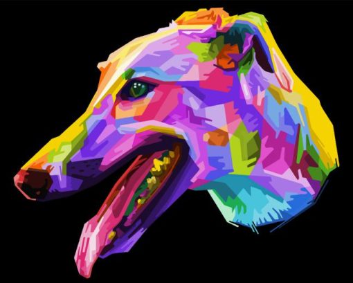 Colorful Greyhound Pop Art Diamond Painting