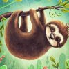 Cute Hanging Sloth Diamond Painting