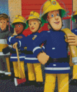 Fireman Sam Characters Diamond Painting