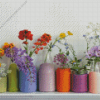 Flowers In Milk Bottles Diamond Painting