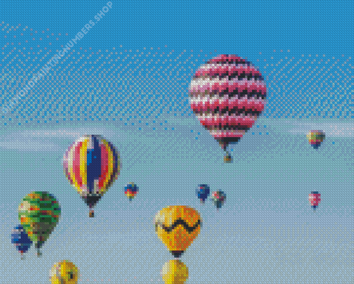 Flying Balloons Festival Diamond Painting