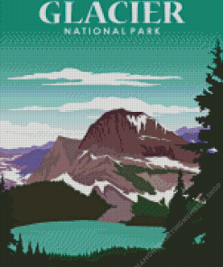 Glacier National Park Poster Diamond Painting