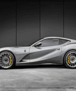 Gray Ferrari 812 Diamond Painting