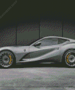 Gray Ferrari 812 Diamond Painting