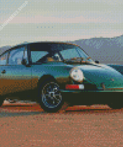 Green Vintage Porsche Diamond Painting