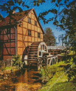 Grist Mill Diamond Painting